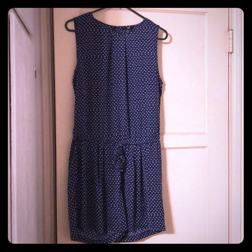H&M blue and white romper